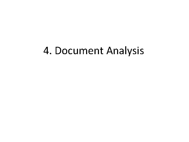 4. Document Analysis 