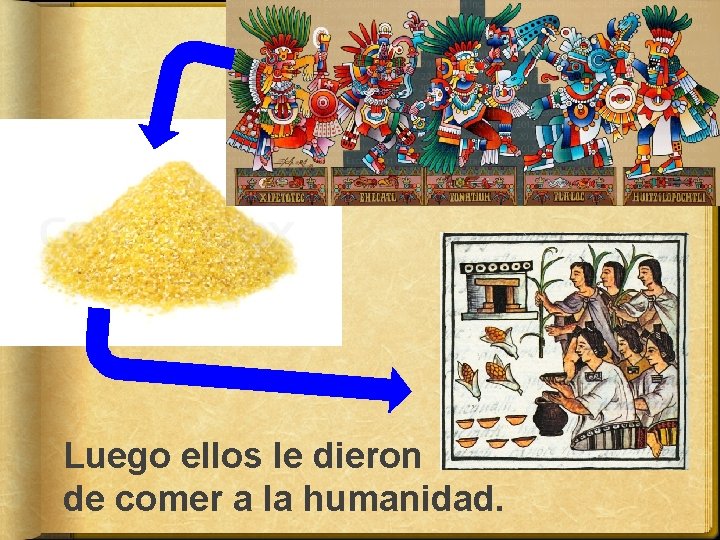 Luego ellos le dieron de comer a la humanidad. 