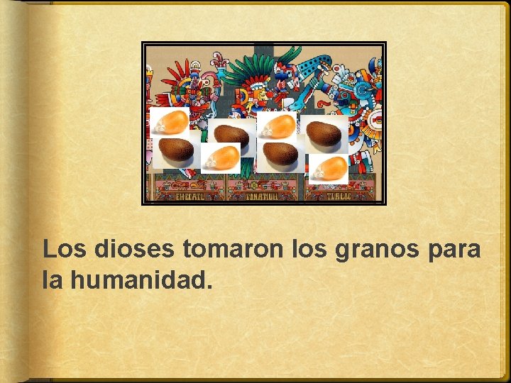 Los dioses tomaron los granos para la humanidad. 