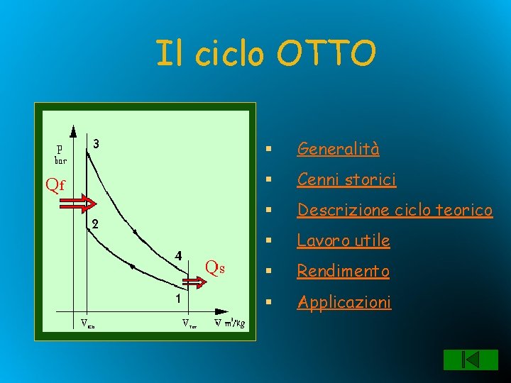 Il ciclo OTTO § Generalità § Cenni storici § Descrizione ciclo teorico § Lavoro