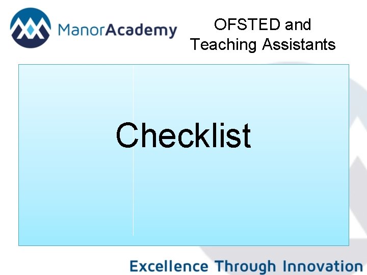 OFSTED and Teaching Assistants Checklist 