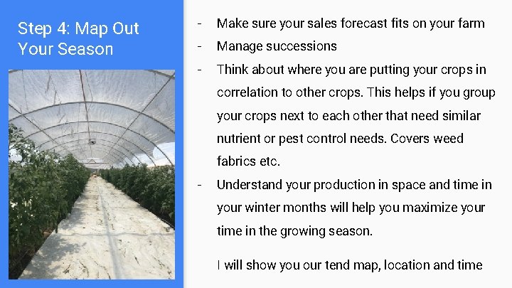 Step 4: Map Out Your Season - Make sure your sales forecast fits on