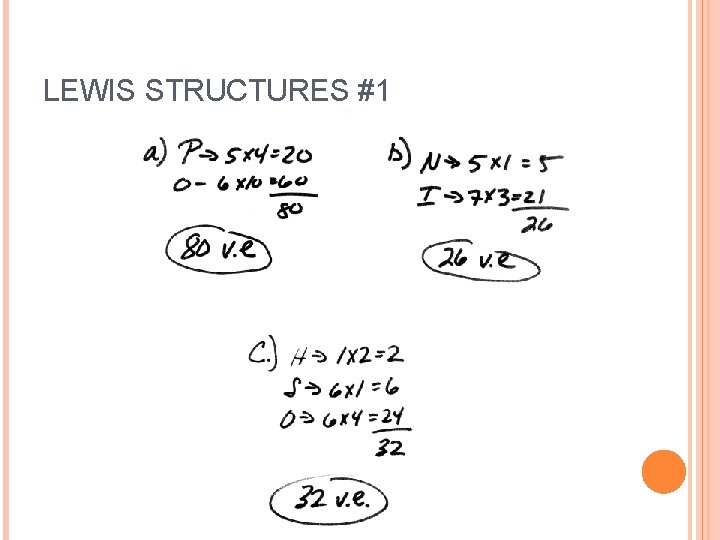 LEWIS STRUCTURES #1 