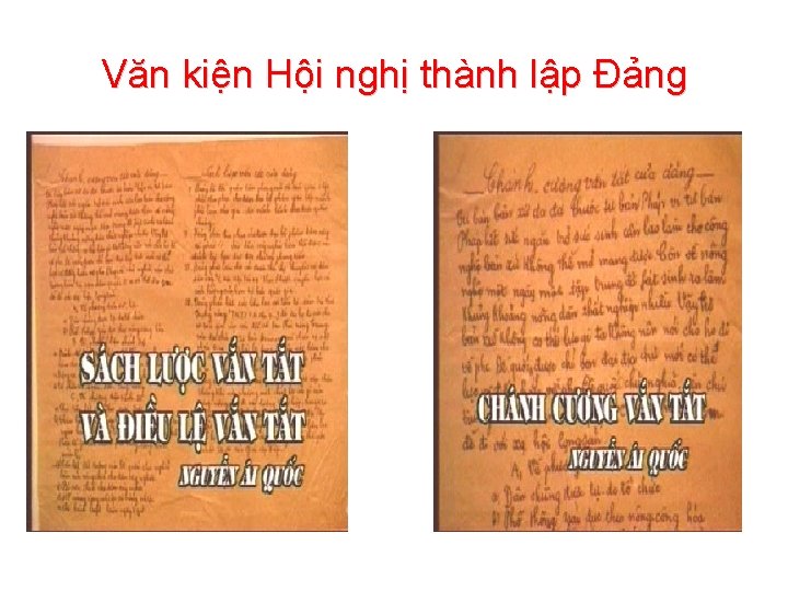 Văn kiện Hội nghị thành lập Đảng 