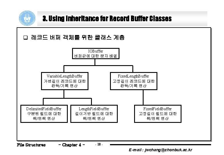 3. Using Inheritance for Record Buffer Classes q 레코드 버퍼 객체를 위한 클래스 계층