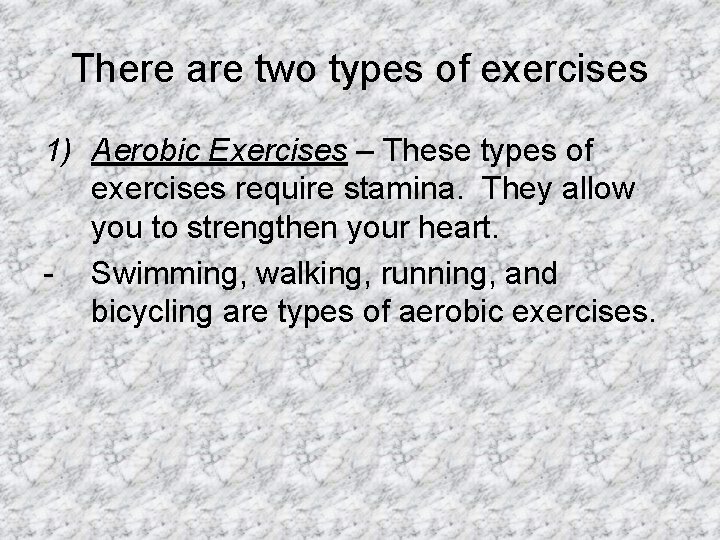 The Importance of Exercise Matt Beaver Why is