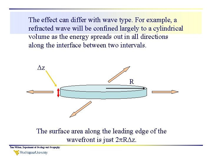 The effect can differ with wave type. For example, a refracted wave will be