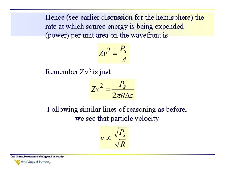 Hence (see earlier discussion for the hemisphere) the rate at which source energy is