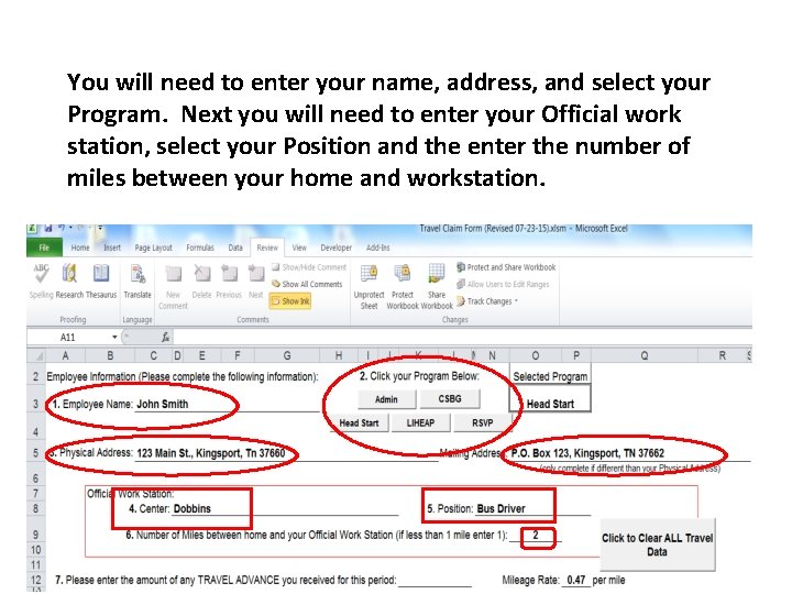 You will need to enter your name, address, and select your Program. Next you