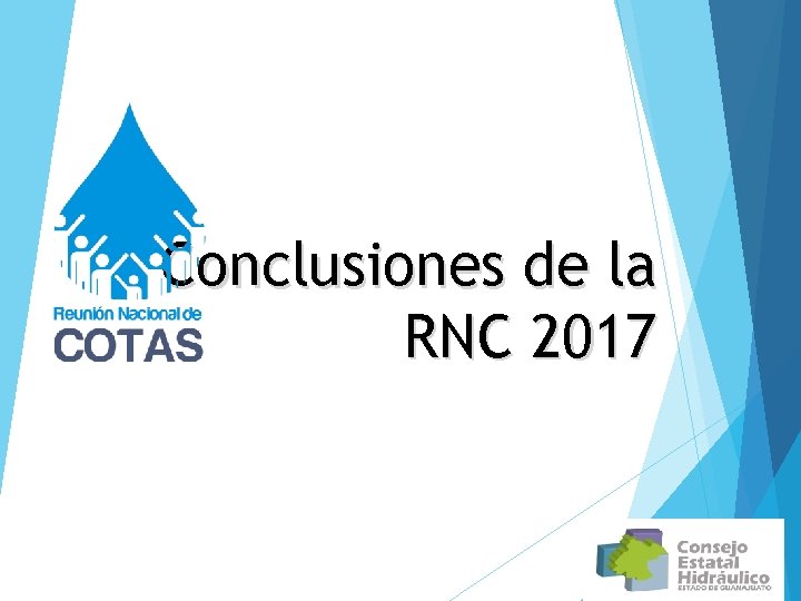 Conclusiones de la RNC 2017 Resumen de los