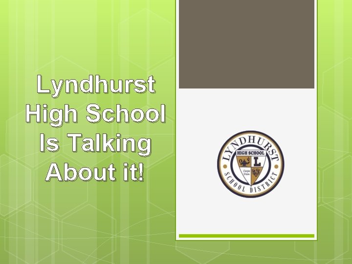 Lyndhurst High School Is Talking About it! 