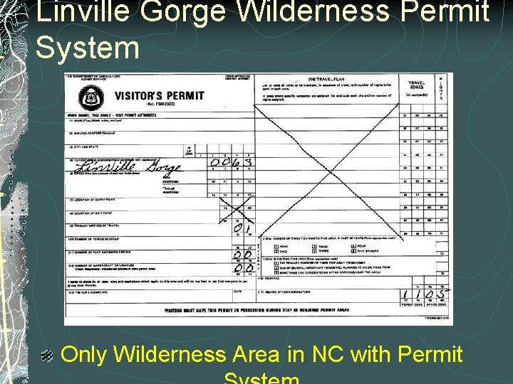 Linville Gorge Wilderness Permit System Only Wilderness Area in NC with Permit 