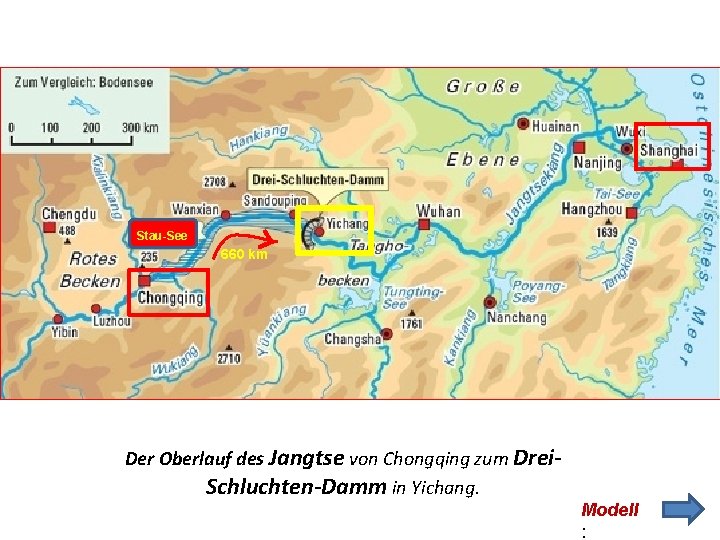 Stau-See 660 km Der Oberlauf des Jangtse von Chongqing zum Drei. Schluchten-Damm in Yichang.