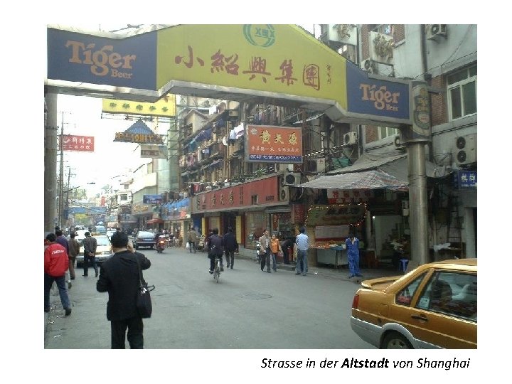 Strasse in der Altstadt von Shanghai 