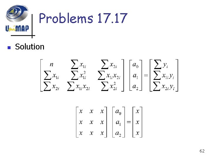 Problems 17. 17 n Solution 62 