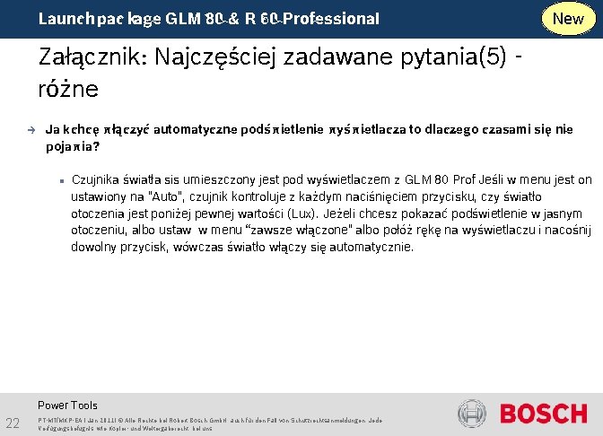 Launch package GLM 80 & R 60 Professional New Załącznik: Najczęściej zadawane pytania(5) różne