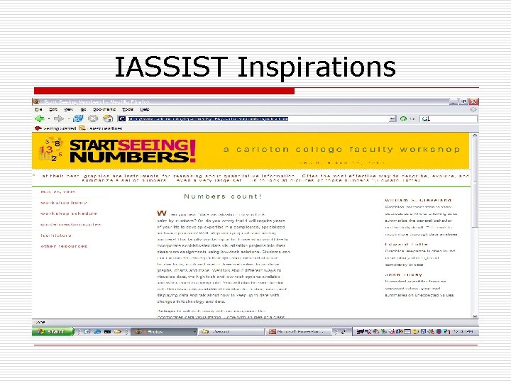 IASSIST Inspirations IASSIST Inspirations