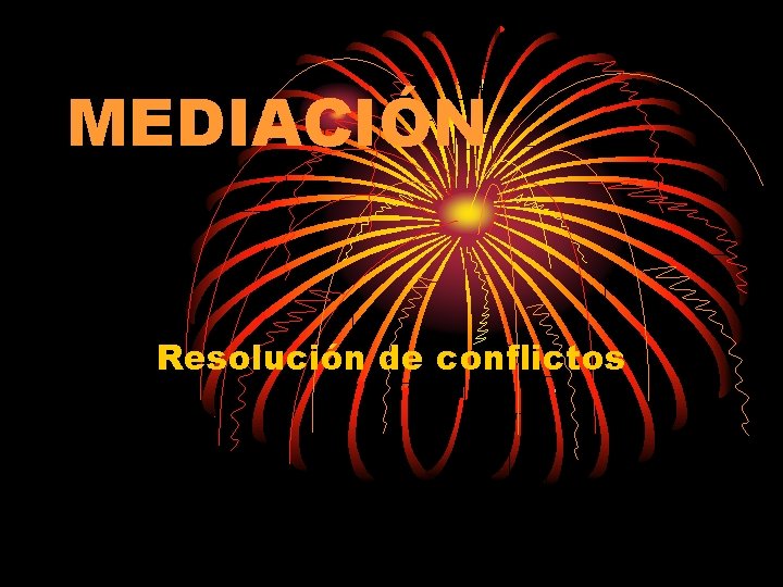 MEDIACIÓN Resolución de conflictos 