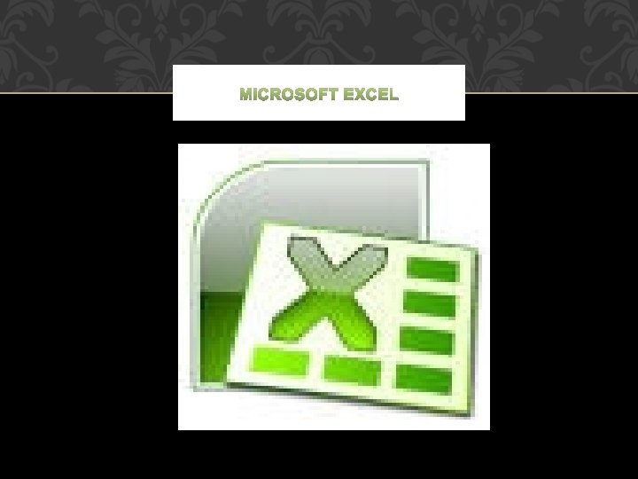 MICROSOFT EXCEL Microsoft Excel 