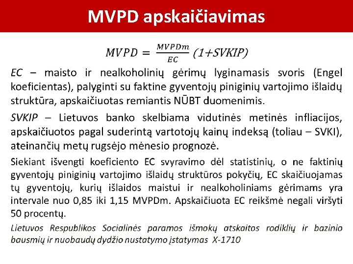 MVPD apskaičiavimas • 