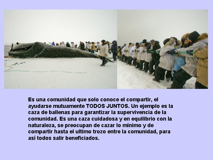 Es una comunidad que solo conoce el compartir, el ayudarse mutuamente TODOS JUNTOS. Un