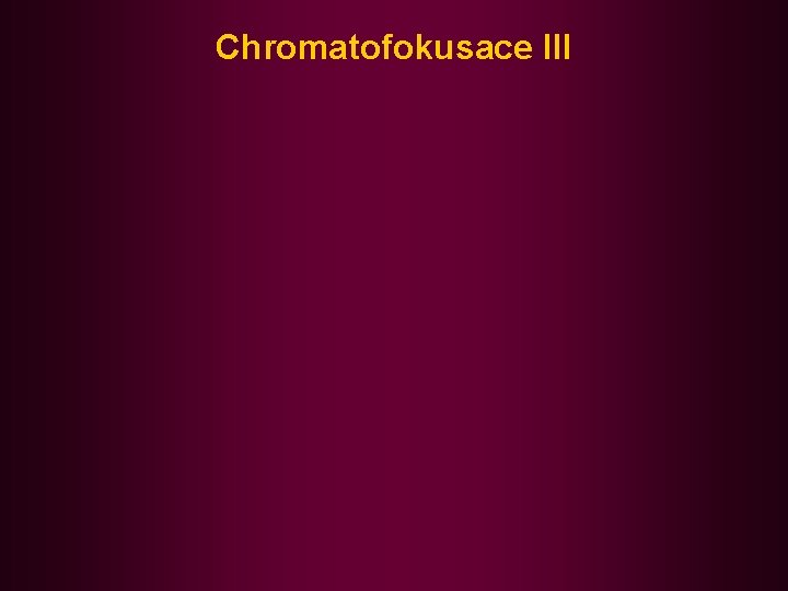 Chromatofokusace III 