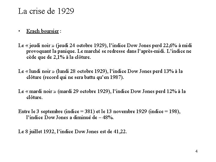La crise de 1929 • Krach boursier : Le « jeudi noir » (jeudi