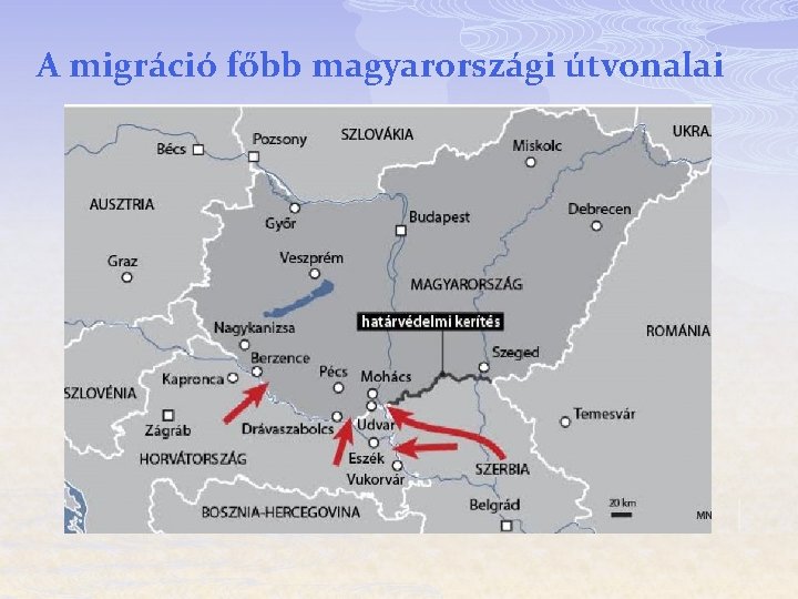 A migráció főbb magyarországi útvonalai 