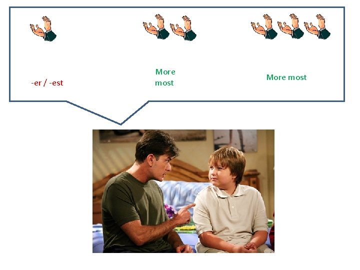 -er / -est More most 