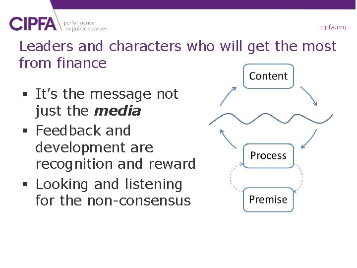 cipfa. org Leaders and characters who will get the most from finance § It’s