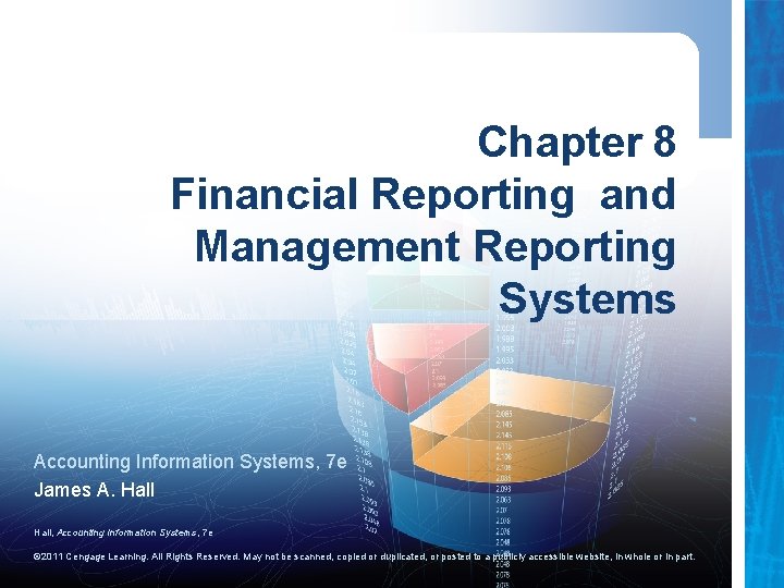 Chapter 8 Financial Reporting and Management Reporting Systems Accounting Information Systems, 7 e James