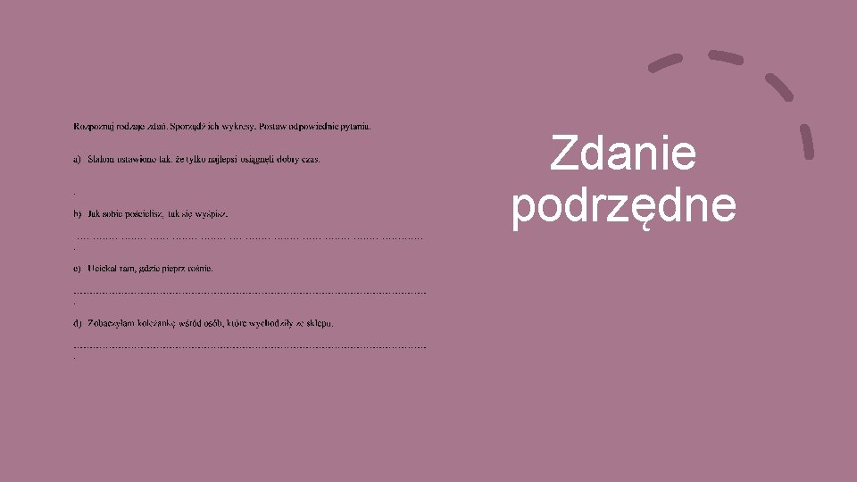 Zdanie podrzędne 