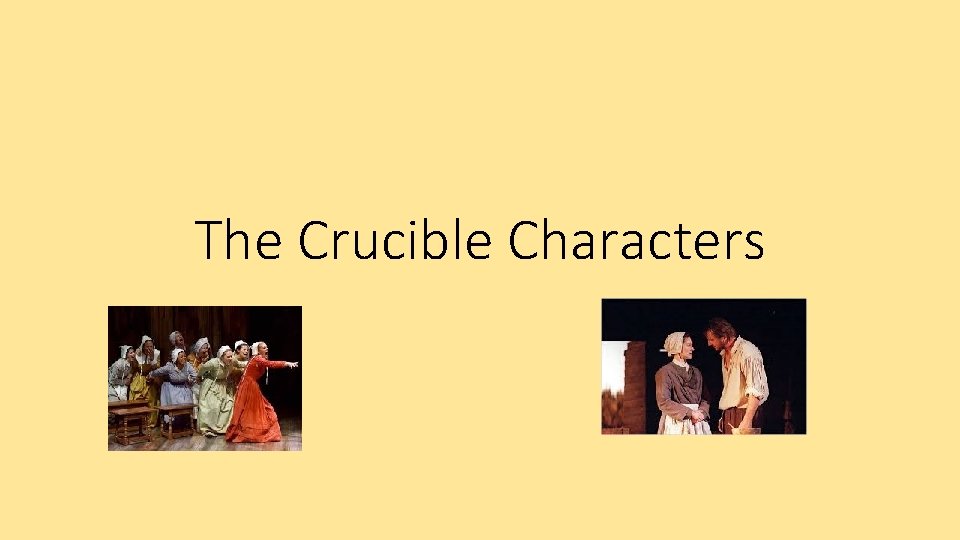 The Crucible Characters 