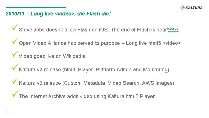 2010/11 – Long live <video>, die Flash die! üSteve Jobs doesn’t allow Flash on 2010/11 – Long live <video>, die Flash die! üSteve Jobs doesn’t allow Flash on