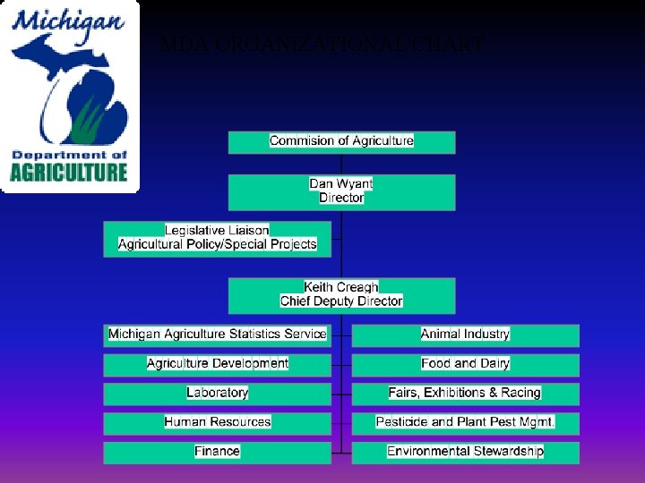 MDA ORGANIZATIONAL CHART 