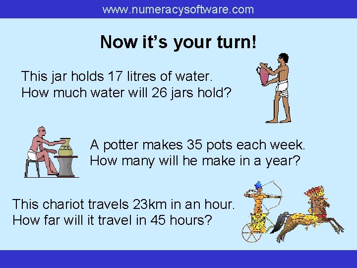 www. numeracysoftware. com Now it’s your turn! This jar holds 17 litres of water.