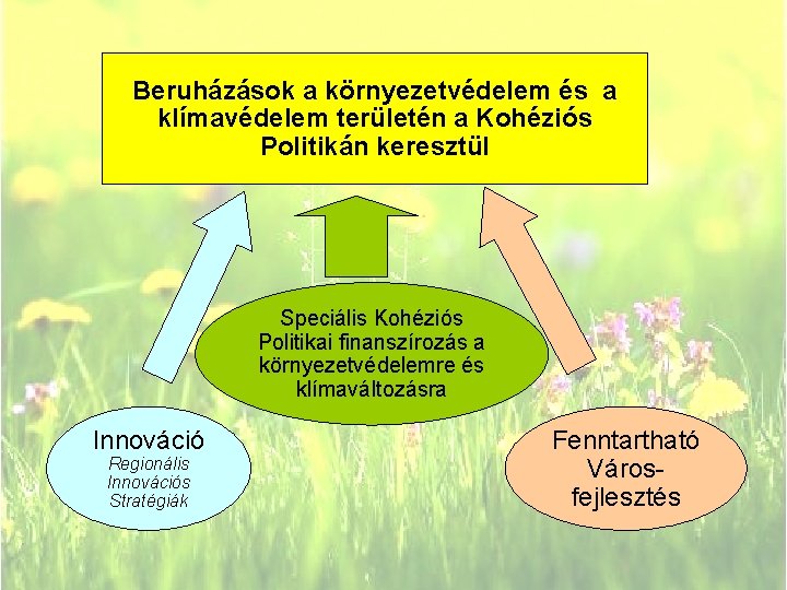 Beruházások a környezetvédelem és a klímavédelem területén a Kohéziós Politikán keresztül Speciális Kohéziós Politikai