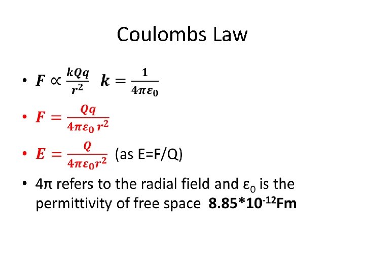 Coulombs Law • 
