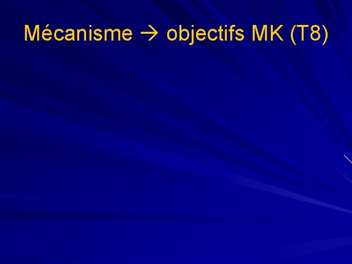 Mécanisme objectifs MK (T 8) 