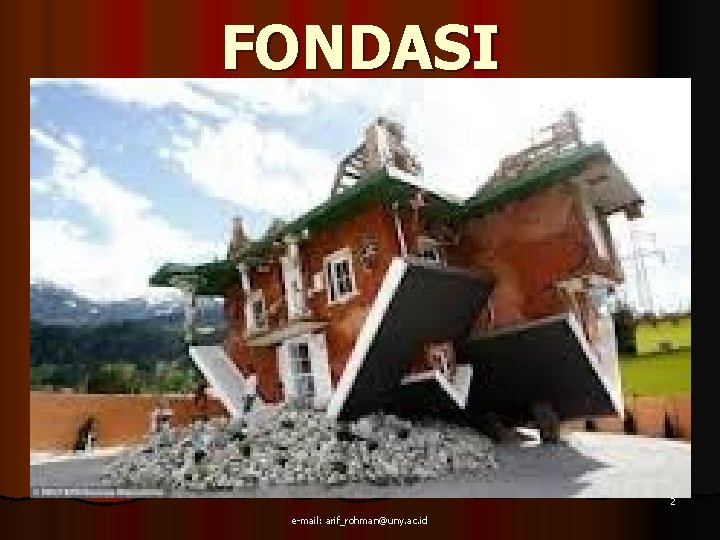 FONDASI 2 e-mail: arif_rohman@uny. ac. id 