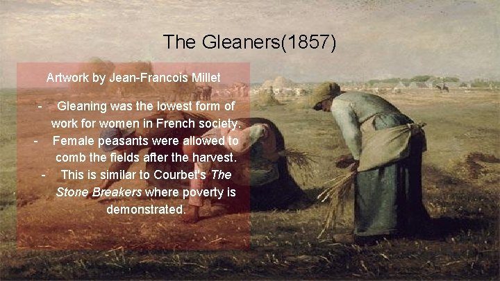 The Gleaners(1857) Artwork by Jean-Francois Millet - Gleaning was the lowest form of work