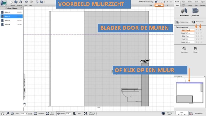 VOORBEELD MUURZICHT 1 BLADER DOOR DE MUREN OF KLIK OP EEN MUUR 