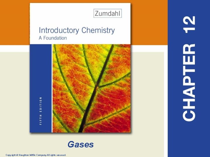 Gases Copyright © Houghton Mifflin Company. All rights reserved. 