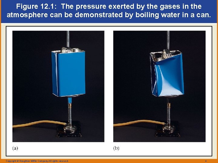 Figure 12. 1: The pressure exerted by the gases in the atmosphere can be