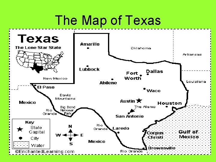 The Map of Texas 