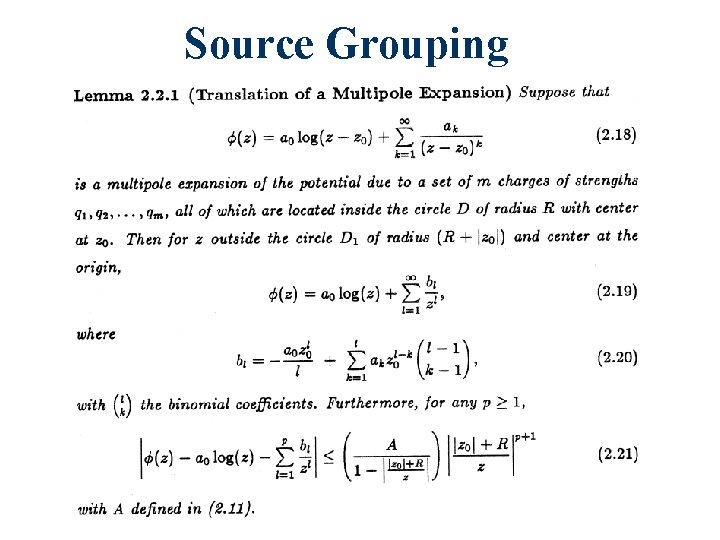 Source Grouping 