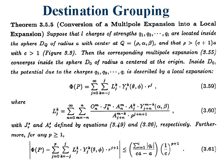 Destination Grouping 