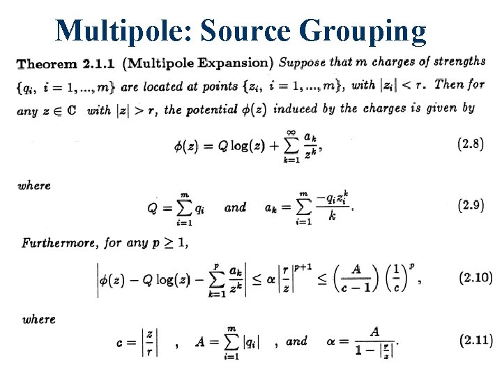 Multipole: Source Grouping 