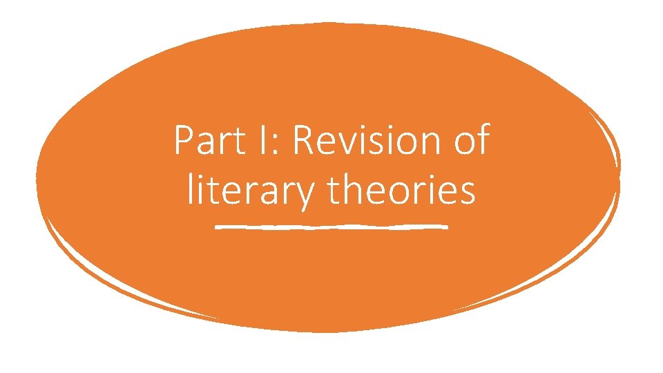 Part I: Revision of literary theories 