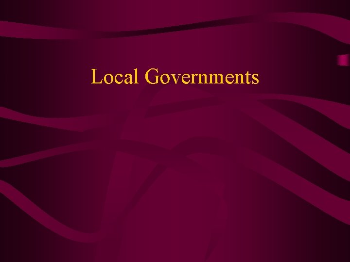 Local Governments 